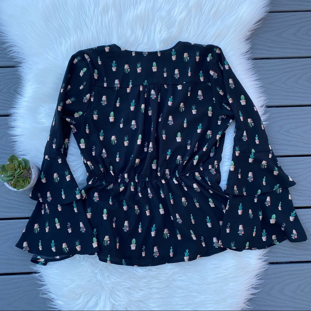Succulent Pattern Blouse - image 3